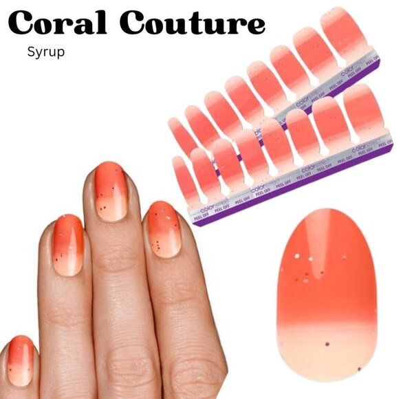 Color Street “Coral Couture” – Coral Glitter Ombre (NIB) - Picture 3 of 7
